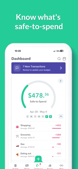 Screenshot of Weekly: Budget Planner App