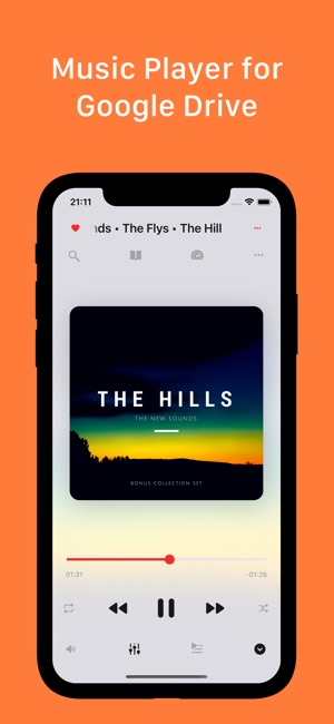 Screenshot of GoPlayer: cloud music player