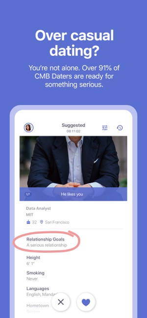 Screenshot of Coffee Meets Bagel Dating App