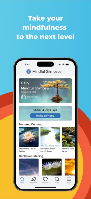 Screenshot of Mindful Glimpses: Meditation