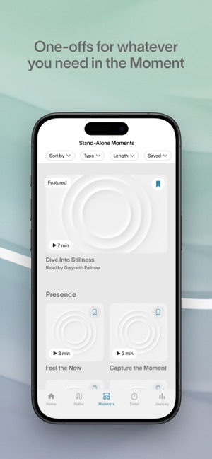 Screenshot of Moments of Space Meditation