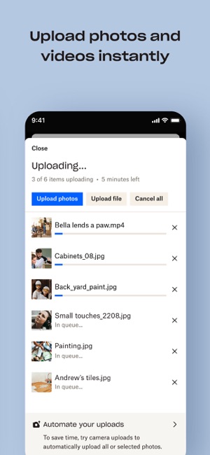 Screenshot of Dropbox: Files & Photo Storage