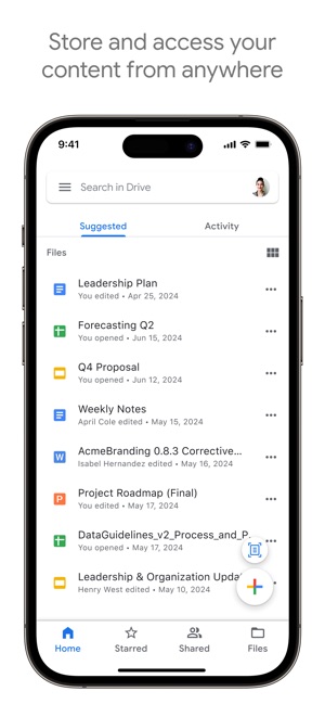 Screenshot of Google Drive