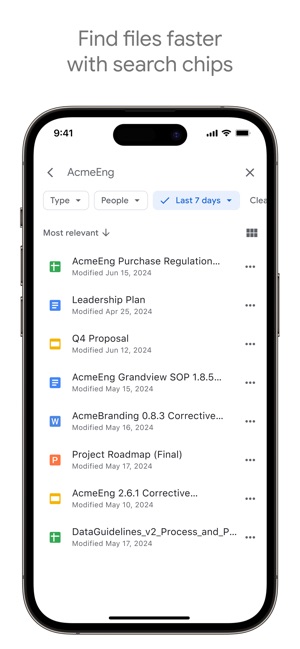 Screenshot of Google Drive