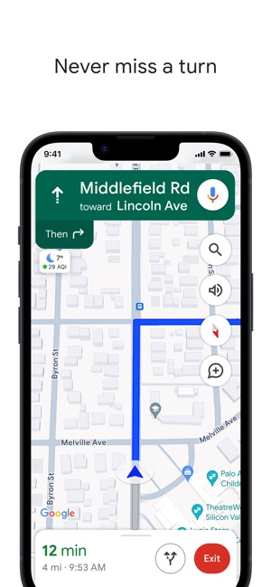 Screenshot of Google Maps