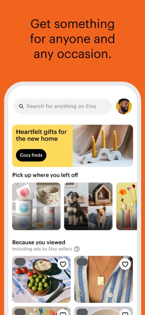 Screenshot of Etsy: Shop & Gift with Style