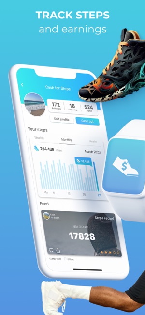 Screenshot of Cash for Steps: Make Money