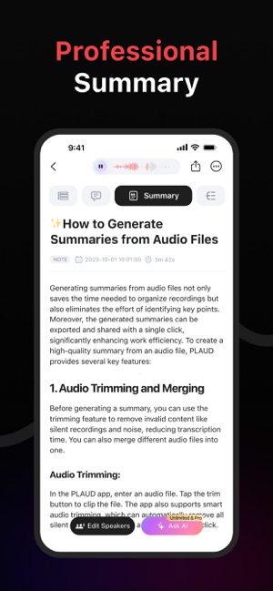 Screenshot of PLAUD: AI Voice Recorder