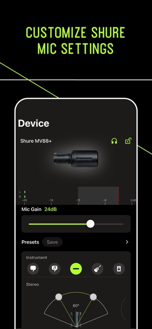 Screenshot of MOTIV Audio