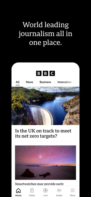 Screenshot of BBC: World News & Stories