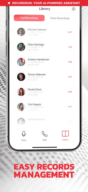 Screenshot of AI Call Recorder — Recordeon