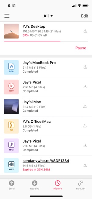 Screenshot of Send Anywhere - File Transfer