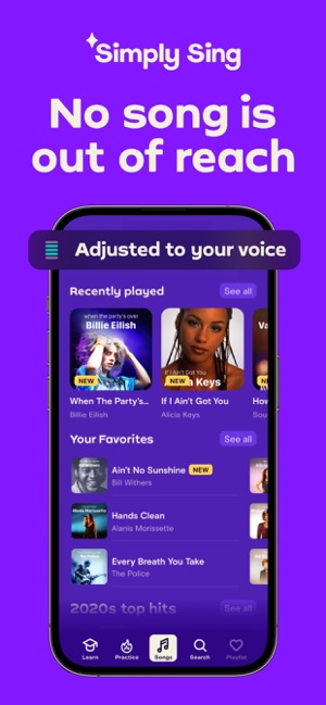 Screenshot of Simply Sing: My Singing App
