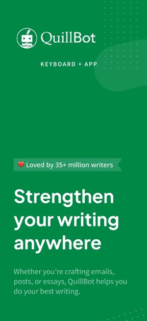 Screenshot of QuillBot - AI Writing Keyboard