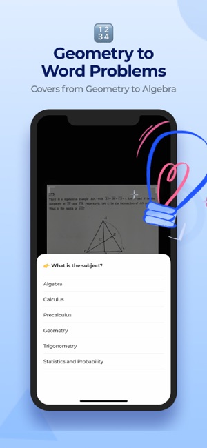 Screenshot of AIR MATH. Homework Helper