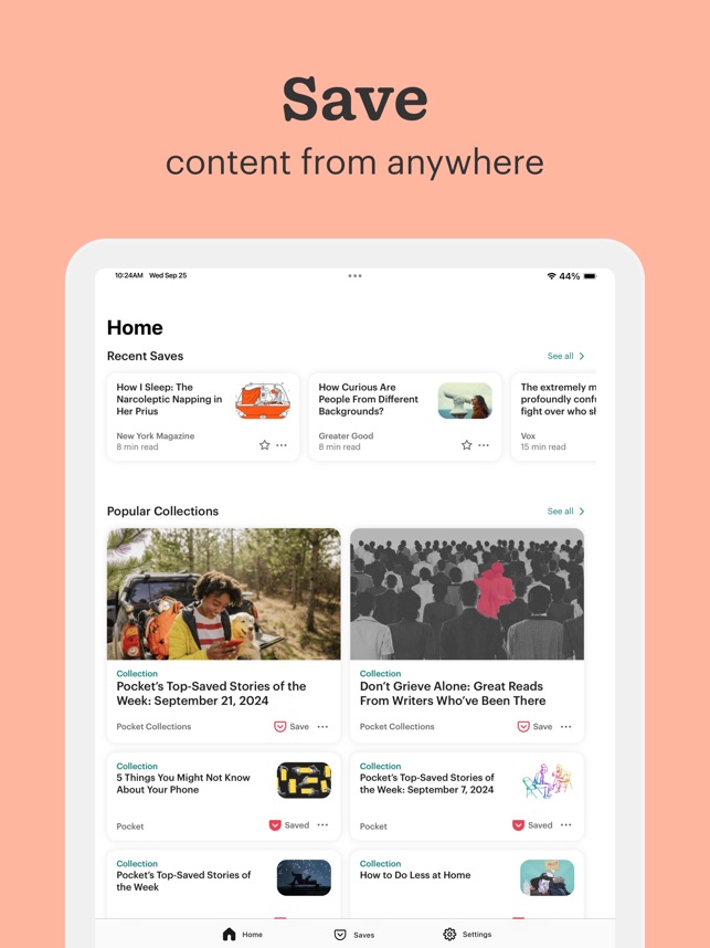 Screenshot of Pocket: Stay Informed