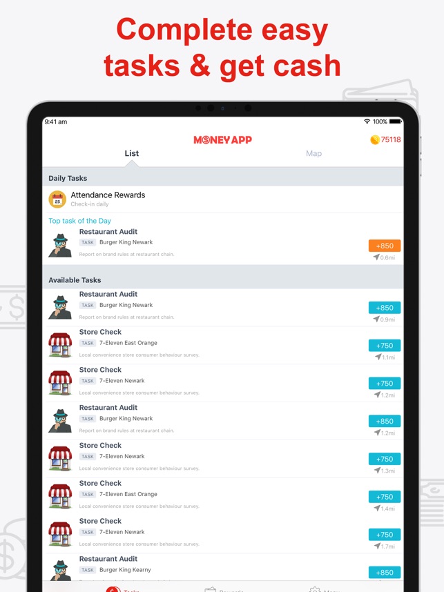 Screenshot of Money App – Cash & Rewards App