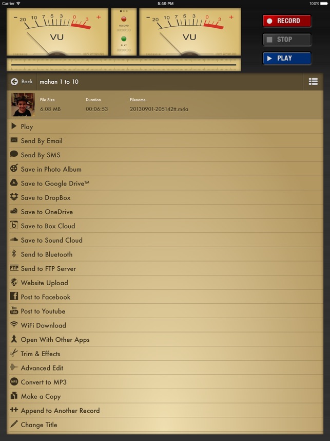 Screenshot of Voice Record Pro
