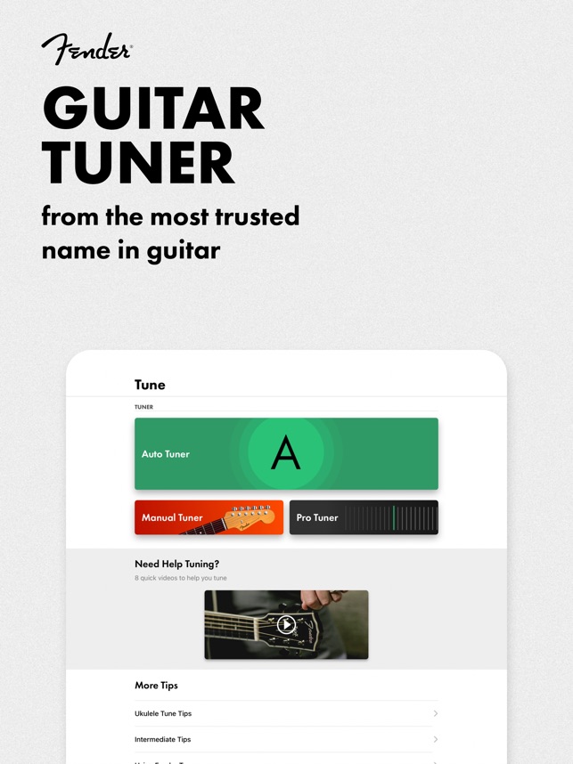 Screenshot of Fender Tune: Guitar Tuner App