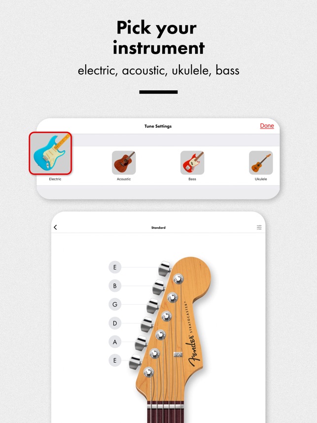 Screenshot of Fender Tune: Guitar Tuner App