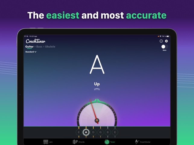 Screenshot of Guitar Tuner Easy tune chords
