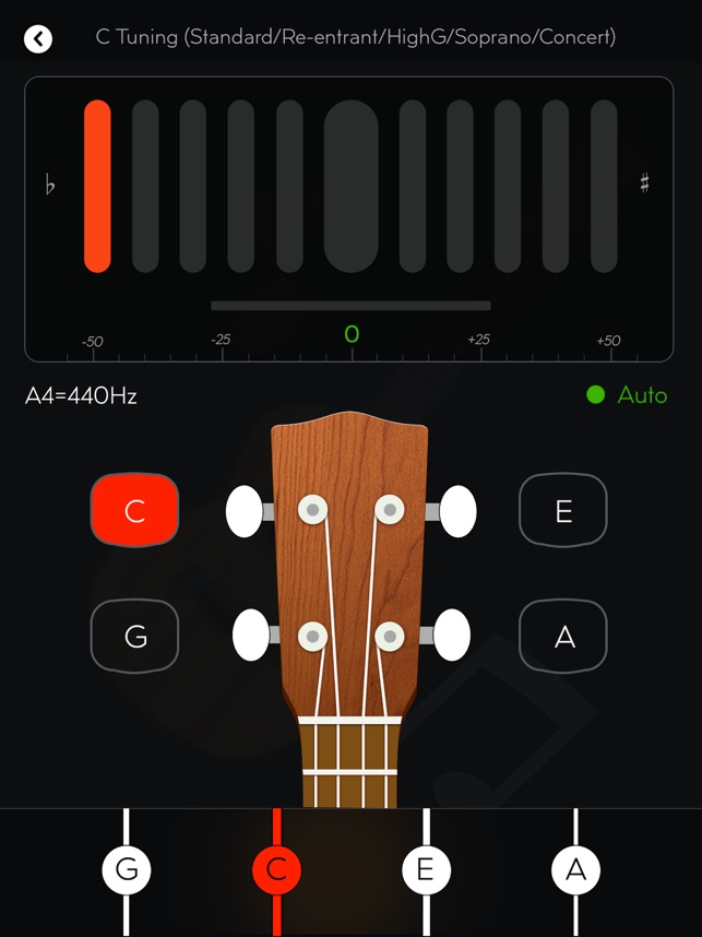 Screenshot of Tunefor Ukulele tuner & chords