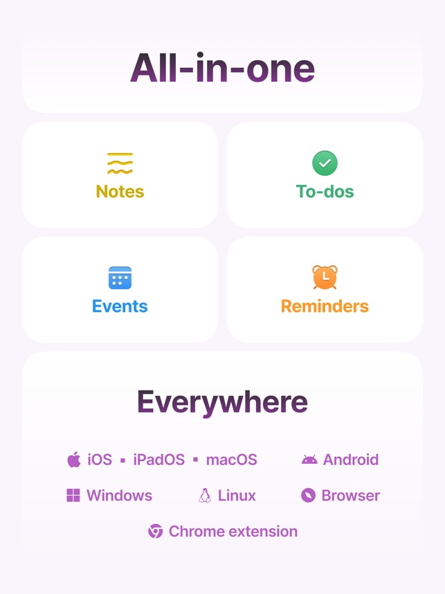 Screenshot of Twos: One app for every*thing*