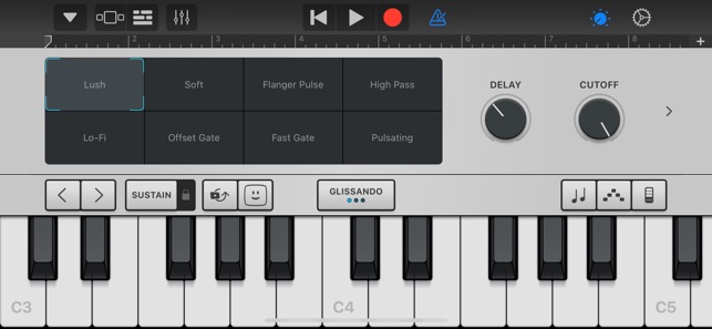 Screenshot of GarageBand