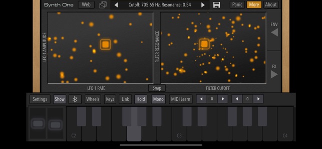 Screenshot of AudioKit Synth One Synthesizer