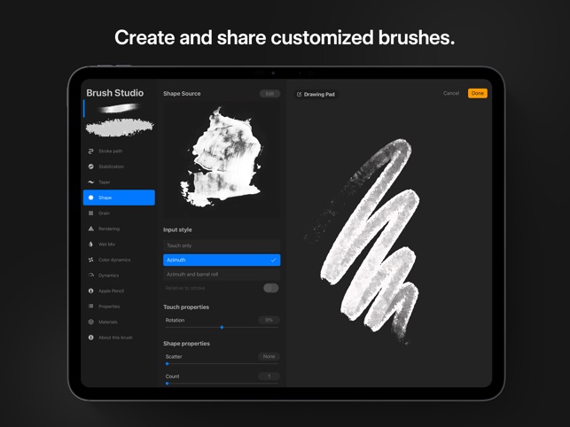 Screenshot of Procreate