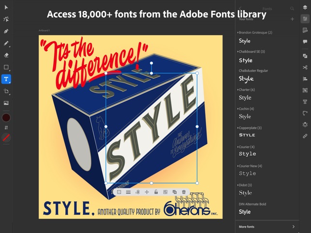 Screenshot of Adobe Illustrator: Graphic Art