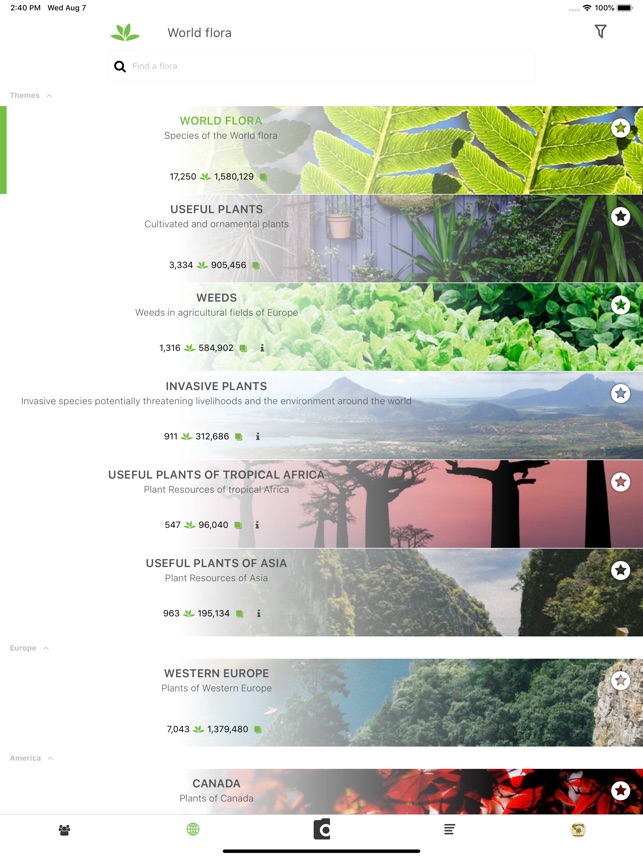 Screenshot of PlantNet