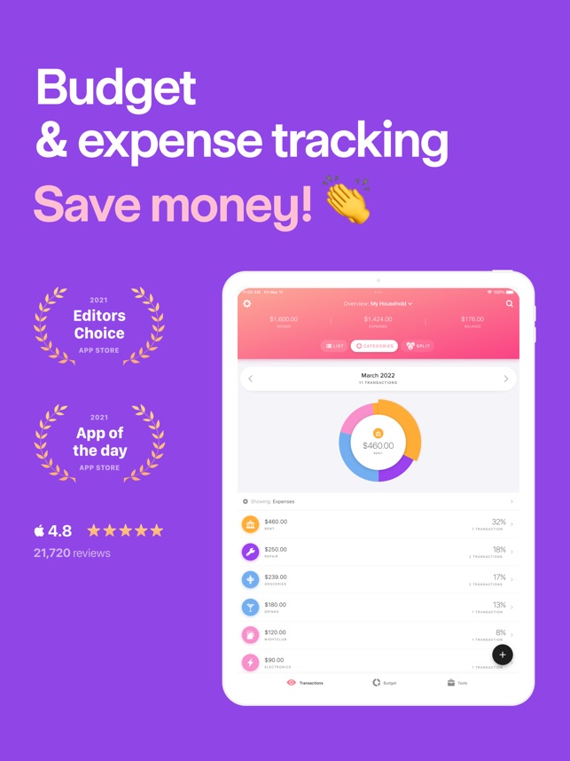 Screenshot of Buddy: Budget Planner App
