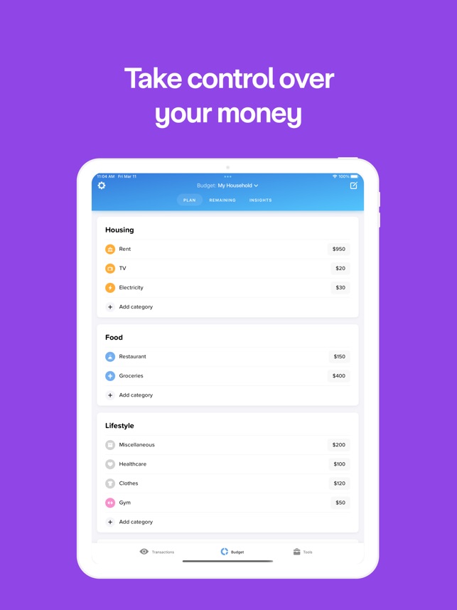Screenshot of Buddy: Budget Planner App