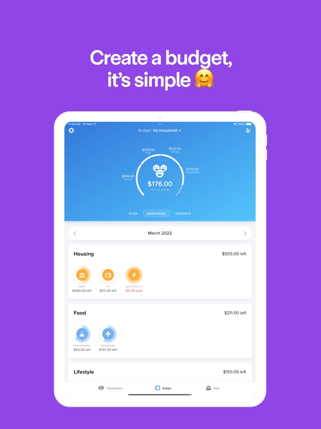 Screenshot of Buddy: Budget Planner App