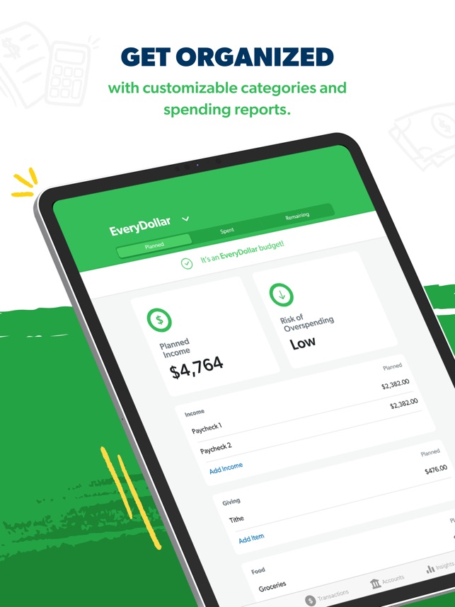 Screenshot of EveryDollar: Budget Management