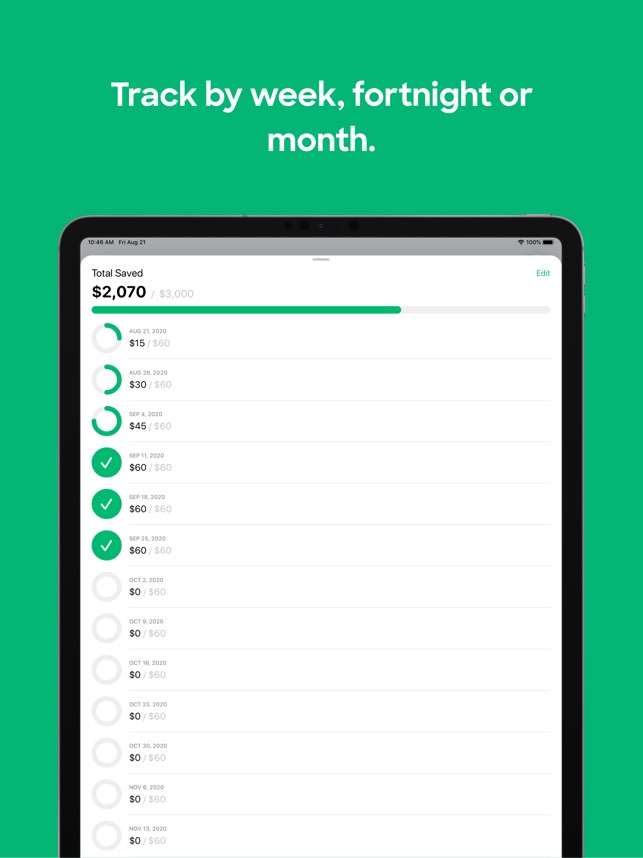 Screenshot of Loot - Savings Goal & Tracker