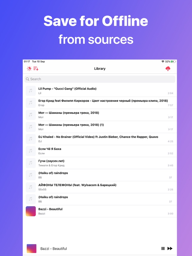 Screenshot of Melodista Music Offline Player