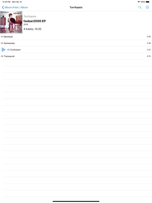 Screenshot of foobar2000