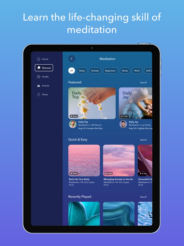 Screenshot of Calm