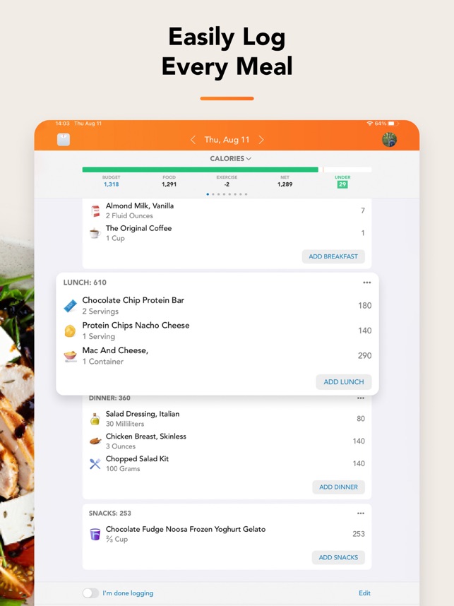 Screenshot of Lose It! – Smart Calorie Tracking