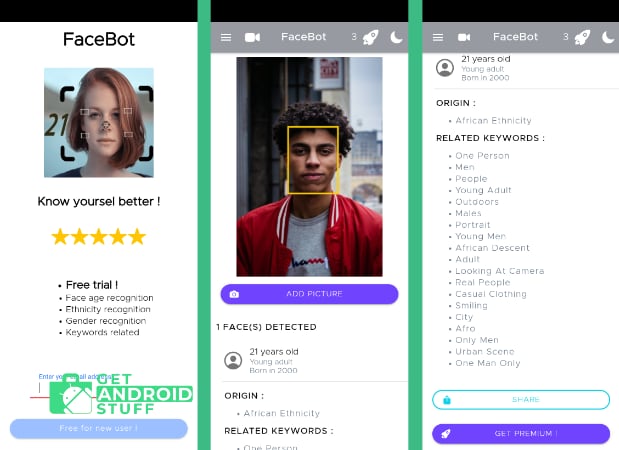 Age Recognition app for android