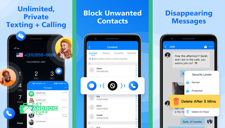 CoverMe - Second Phone Number android app