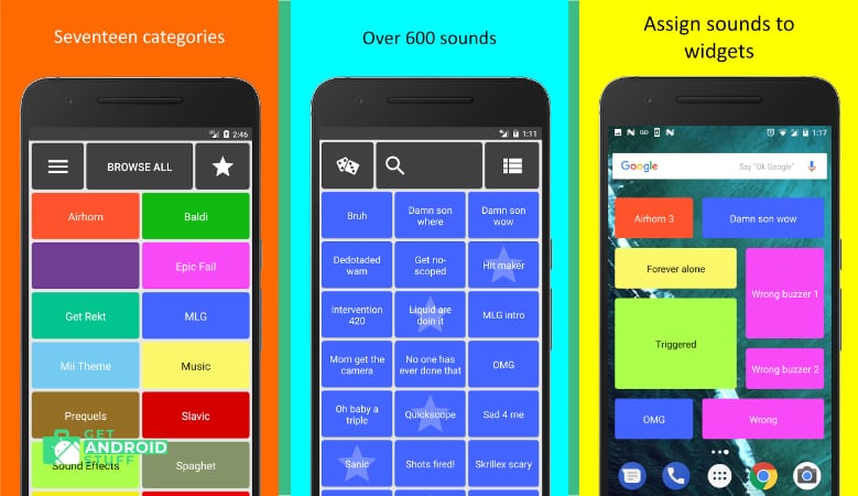 Screenshot of Memesound Meme Soundboard app