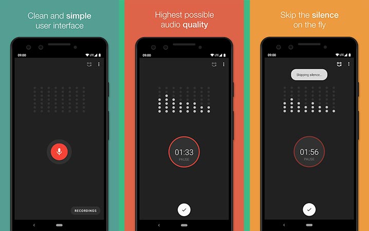 Smart voice recorder app for android